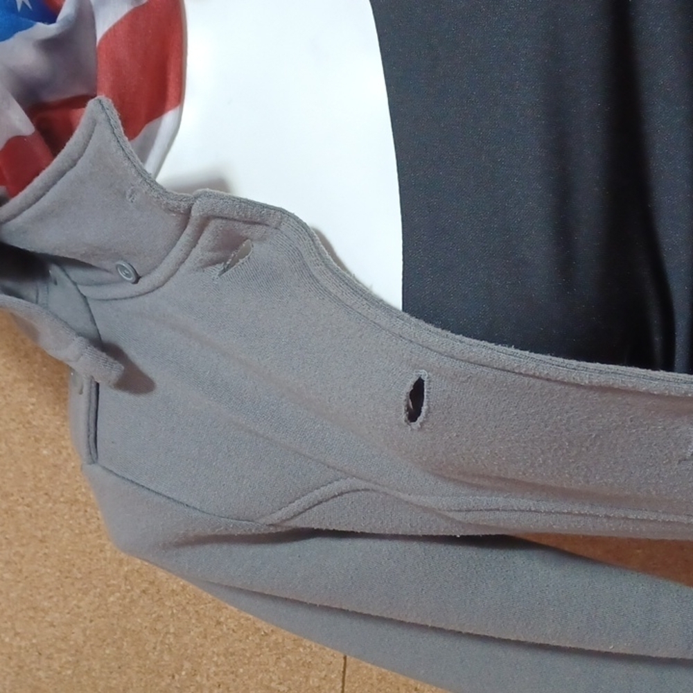 Glimmer By J.J. Basics Gray Button Down Coat With… - image 8